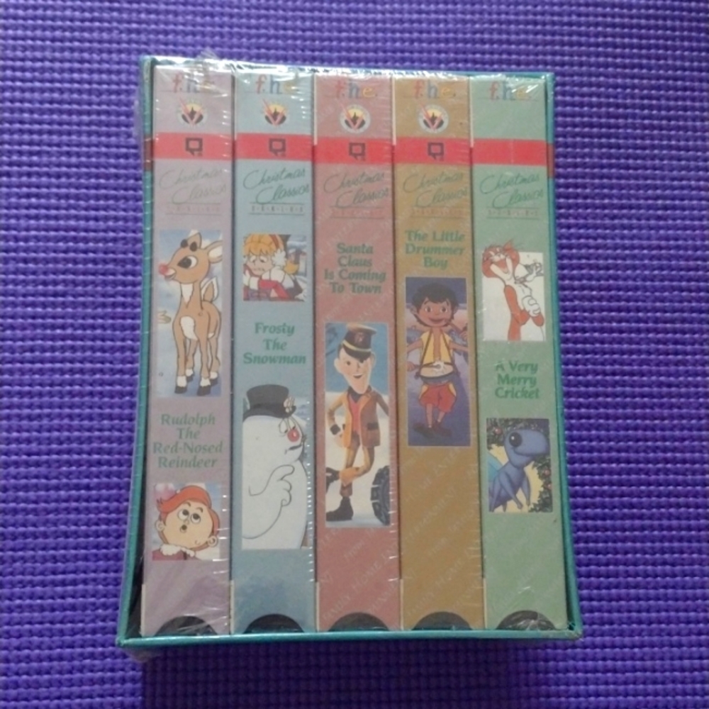 Vintage Christmas Movies in Original Plastic Classic Christmas Movies VHS SEALED
